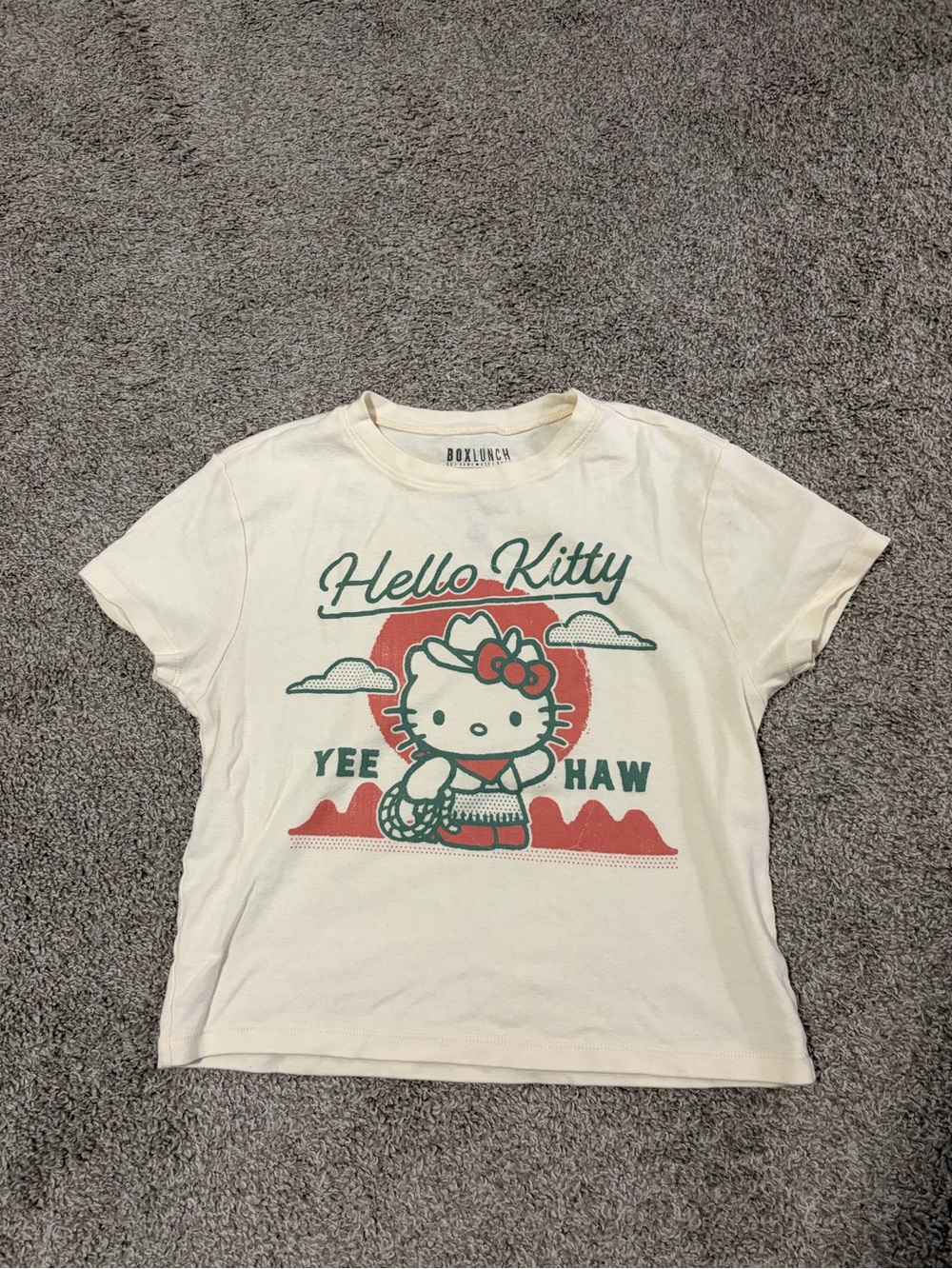 Hello Kitty Box Lunch Yee Haw Shirts Size XL Girls EUC